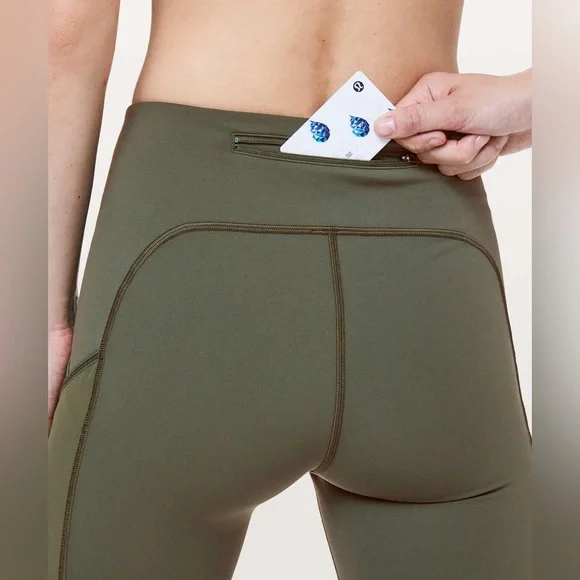 Lululemon•Speed Up Tight *Mesh 28" Full Mesh Leg Detail•Camo Green•10/10EUC• 10 - Picture 2 of 14